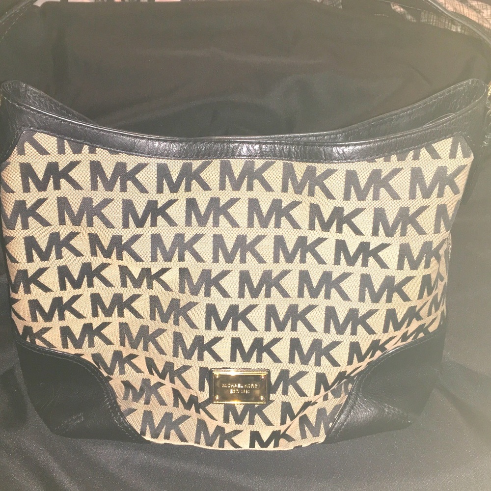 Michael Kors Canvas Hobo Shoulder Bag